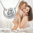 thumbnail image 4 of SISGEM Mother and Son Daughter Necklace 925 Sterling Silver Moon Necklace Gifts for Women Sister, 4 of 6