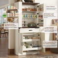 thumbnail image 2 of ChVans Large Kitchen Pantry Cabinet with 3 Drawers & 6 Door Storage Racks, 71" Tall Farmhouse Storage Cabinet with Metal-Reinforced Shelves for Kitchen Dining Room Living Room, 2 of 8