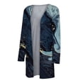 thumbnail image 4 of Pisexur Womens Open Front Cardigans Sweaters Lightweight Floral Long Sleeve Loose Outerwear Soft Knit Sweaters Coat with Pockets, 4 of 5