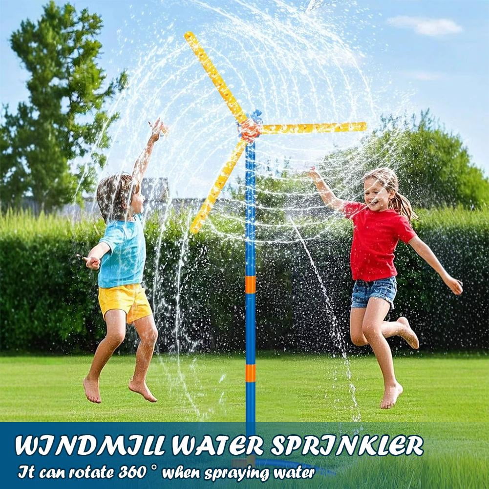 Water Windmill, Windmill Water Sprinkler, 2026 New 360 Water Toy with 3 Blades & Nozzles, Automatic Rotating Water Toys, Water Sprinkler Outdoor Yard Toy for Boys Girls Dogs