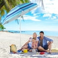 thumbnail image 2 of Costway Parasol de Terrasse/plage 6,5 Pi, Pare-Soleil Portable, Inclinable, Extérieur, Bleu Marine, 2 of 10