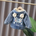 thumbnail image 2 of TBWNWG Girls Denim Jacket Warm Padded Coat for Toddlers and Children with Cute Design,Sizes 3-4 Years, 2 of 9