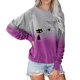thumbnail image 2 of Sudadera de cuello redondo de Color degradado con estampado de araña y gato divertido de Halloween para mujer, Top de manga larga Fridja fjkfkj711, 2 of 4