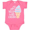 thumbnail image 3 of Inktastic All You Need is Ice Cream with Ice Cream Cone Boys or Girls Baby Bodysuit, 3 of 5