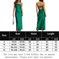 thumbnail image 2 of Vestido Vestido palabra de honor sin espalda con aberturas de satén Ygjytge para Mujer Verde T L, 2 of 8