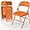 Orange, variant on VINGLI Folding Chairs All Steel Metal Frame, Capacity 350 lbs, Durable Portable and Versatile for Indoor Outdoor Use, Black, Set of 8