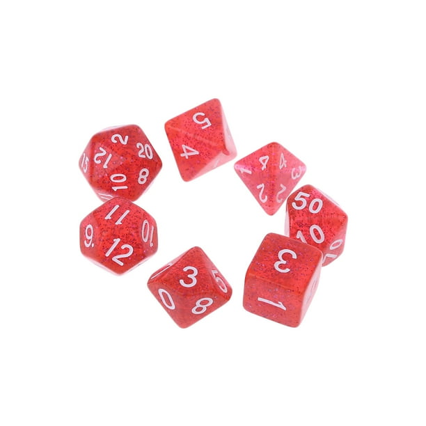 Feamos 7pcs Sided Dice D4 D6 D8 D10 D12 D Dungeons Dragon D D Rpg Poly Table Board Game Set Walmart Com Walmart Com