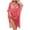 Watermelon Red, variant on gakvbuo Summer Beach Cover Up Dress For Women Swimwear Bikini Bathing Suit Coverups Women's Fashion Round Neck Long Sleeve Loose Hollowed Out Beach Swimsuit Blouse