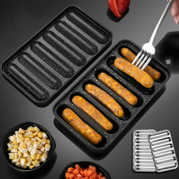 Tineasur 1Pc Practical Stainless Steel Sausage Maker Mold Black for Baking and Steaming