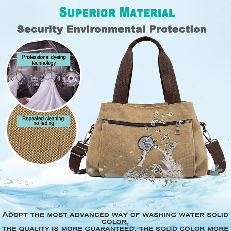 Fashion Large Capacity Water-washed Canvas Crossbody Bag