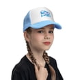thumbnail image 4 of PAYOHTO Kids Palm Tropical Pattern Exotic Baseball Hat Back Adjustable Mesh Breathable Hats Sky Blue Trucker Cap Outdoor Fishing Sun Caps for Boys or Girls ages 4-10, 4 of 9