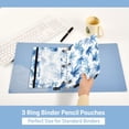 thumbnail image 5 of 2 Pack Flip Folders with Clear PVC Window Binder Pouches 3-Ring Binder Organizer for Office & Home Abstract Blue Maple Leaves, 5 of 6