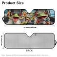 thumbnail image 6 of Uorisanigo Windshield Sun Shade Windshield Sunshade for Jeep Wrangler, Compass, Gladiator & Renegade, Heat Shield Shades Sun Visor Mat Block UV Keep Cool, Funny Hippie Frog Animal Driving, 6 of 7