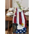 thumbnail image 2 of Table Runner Dresser Scarf 13 x 90 Inch Bald Eagle American Flag Retro Countryside Independence Day Table Runners Non-Slip Heat Resistant Kitchen Dining Table Decor for Indoor Outdoor, 2 of 7