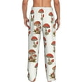 thumbnail image 3 of Uemuo Mushroom Pattern Men's Wide Leg Palazzo Lounge Pants with Pockets Light Weight Loose Comfy Casual Pajama Pants-X-Large, 3 of 9