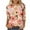 Multicolor Plus Size Blouse for Women_r, variant on CYMMPU 3/4 Sleeve Round Neck Blouses for Women Dressy Casual Loose Fit Spring Tops Fall Trendy Shirts Flower Printed T-Shirts Lightweight Basic Tees Multicolor XXL