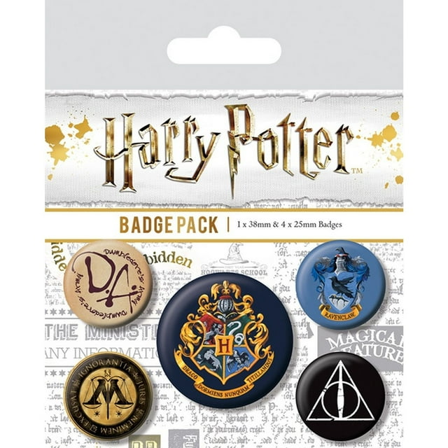 Harry Potter Ensemble de Badges de Poudlard (Lot de 5)