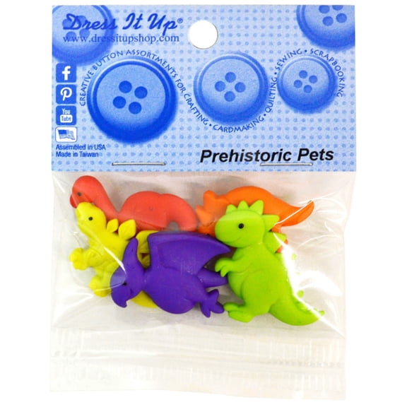 Dress It Up Embellishments-Prehistoric Pets