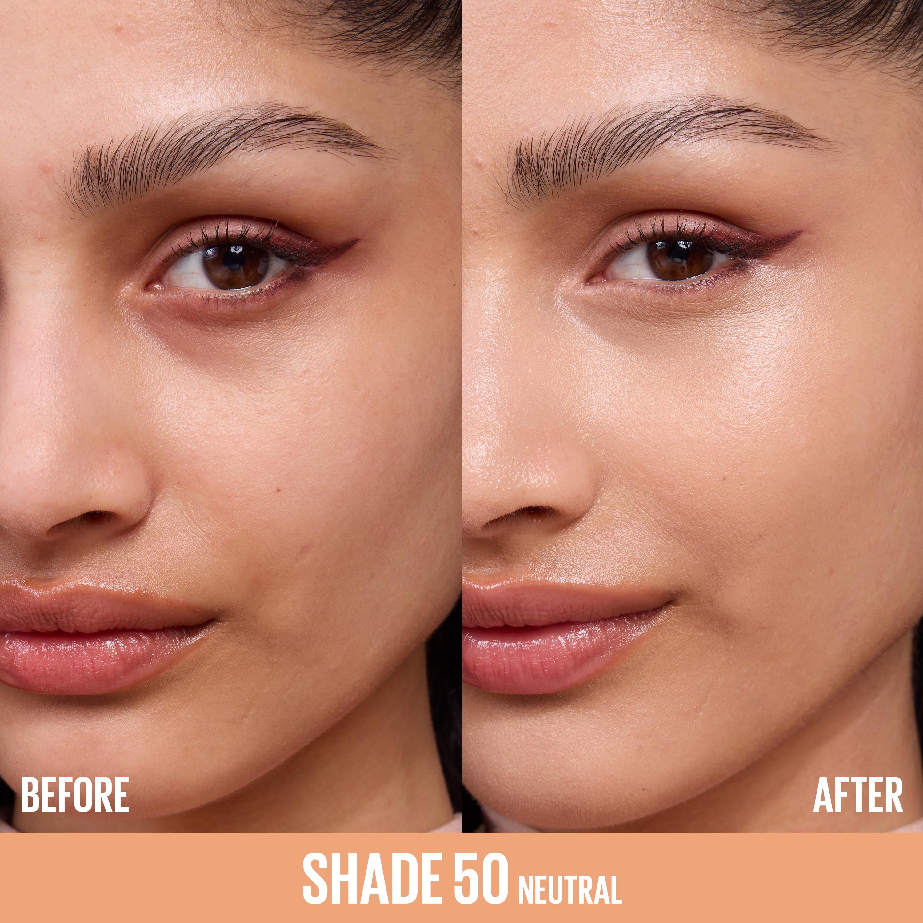 Maybelline Lifter Serum Concealer Makeup with Peptides and Caffeine, Vegan, 50 Neutral, 1 Piece