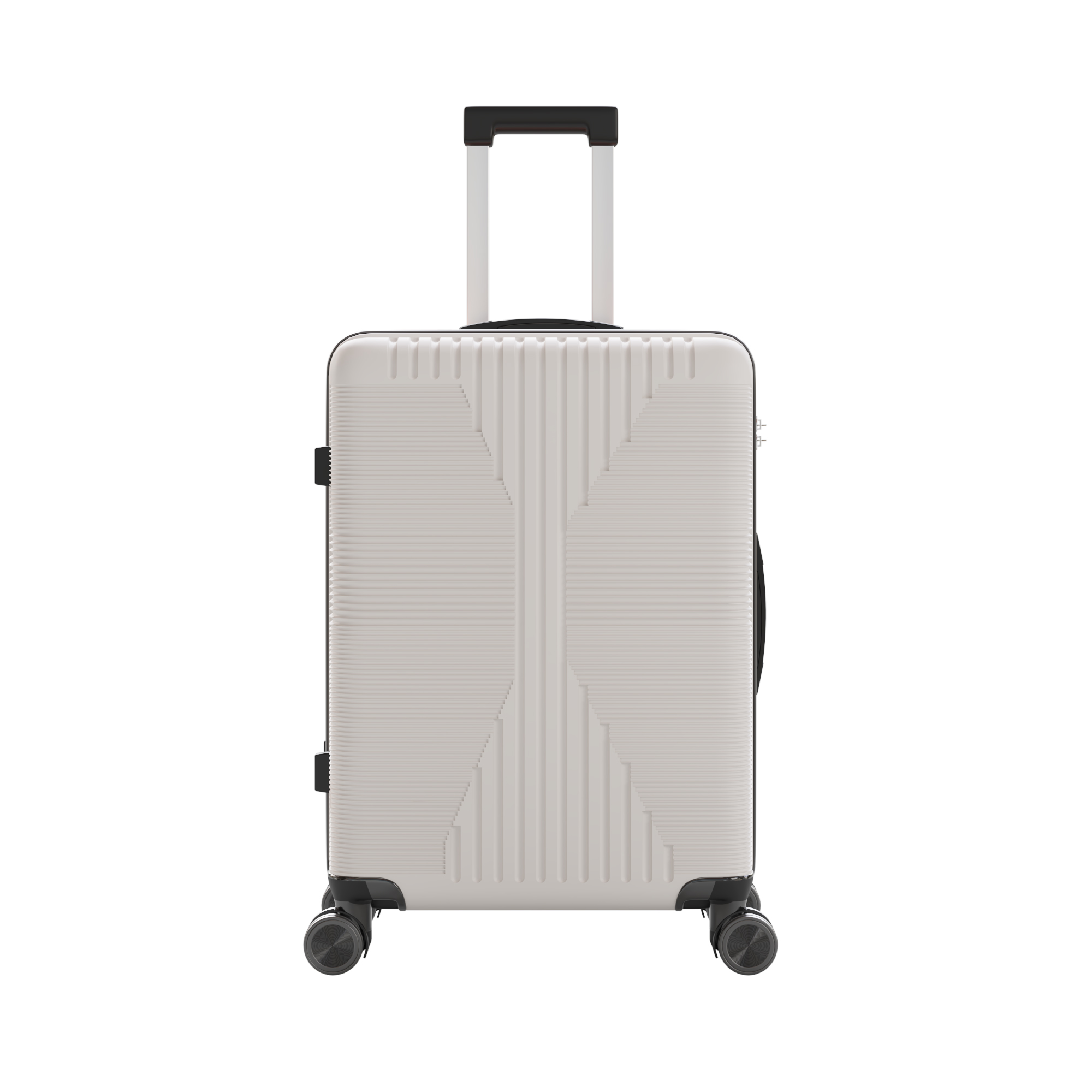 Zimtown 24" Luggage Hardside Suitcase with 360° Spinner Wheels, Lightweight Unbreakable Travel Luggage, White