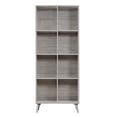 thumbnail image 4 of Yardi Yard Grey Oak Bookshelf, Faux Wood & Rubberwood, Sleek Modern Design, for Living Room Decor, 4 of 12