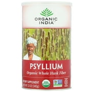 Organic India Psyllium Whole Husk Fiber, Dietary Supplement, 12oz, 6-Pack