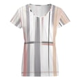 thumbnail image 5 of Abstract Painted Line Pattern Women's Blouse Short Sleeve Women's Top T-Shirt Spring Summer Clothes, 5 of 7