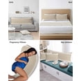 thumbnail image 6 of Beige Striped Body Pillow Covers, Farmhouse Luxurious White Stripes Modern Abstract Art Soft Bed Throw Pillowcases Breathable Cooling Long Lumbar Body Pillow Sham Cover for Bed Sofa 20''x54'', 6 of 7