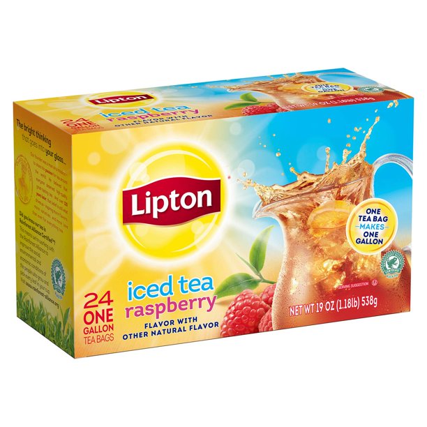 Lipton Tea Fresh Brewed Raspberry, 1 Gallon (2 Pack)