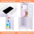 thumbnail image 5 of PinkSheep Toilet Paper Holder Stand, Slim Bathroom Storage Cabinet Organizer for Small Spaces, White, 5 of 7