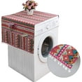 thumbnail image 1 of 130 x 55 cm Fridge Protective Cover with Storage Pockets, Washing Machine Dust Cover, Washing Machine Cover, Washing Machine Protective Cover (red), 1 of 5