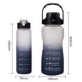 thumbnail image 4 of Botella de agua deportiva con marcador de tiempo para beber motivacional (cubierta) negra JShteea Para Estrenar, 4 of 8