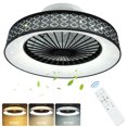 thumbnail image 2 of Depuley 18" Remote LED Ceiling Fan light Flush Mount Ceiling Fan 7 Invisible Blades, 2 of 2