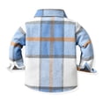 thumbnail image 2 of Toddler Baby Boys Girls Plaid Flannel Shirt Long Sleeve Button Down Jacket Kids Fall Shacket Coat Tops, 2 of 7