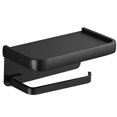 thumbnail image 1 of Ounissouiy Soporte de almacenamiento multifuncional para baño, estante de papel higiénico montado en la pared, organizador de baño multiusos para Juegos de accesorios de baño Negro 2 capas Ounissouiy HA027599-01, 1 of 6