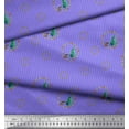 thumbnail image 3 of Soimoi Purple Velvet Fabric Wreath & Pine Tree Stripe Print Sewing Fabric Yard 58 Inch Wide, 3 of 3