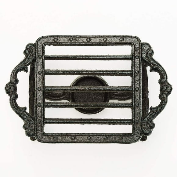 Sungmor Calentador de Platos de Tetera de Hierro Fundido Soporte Estable para Soporte de Tealight, Calentador de Tealight Estufa Decorativa para Patio de Villa Balcón-cuadrado