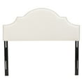 thumbnail image 2 of Canddidliike Rivet Curved Headboard with Nailhead Trim, Upholstered Queen/Full Size Beige Headboard, 2 of 5