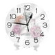 thumbnail image 2 of Reloj de pared con diseño de flores y frasco de perfume, silencioso, de 10 pulgadas, estilo rústico retro, decorativo para sala de estar, cocina, hogar, baño y dormitorio, 2 of 7