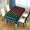thumbnail image 4 of Yayeee Tablecloths 54" x 54" Rectangle Wrinkle Resistant Party Table Cover, Pink Block Pattern, 4 of 8