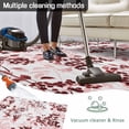 thumbnail image 5 of Red Botanical Outdoor Rug 5x8 Ft - Reversible Patio Rug Outdoor Camping Rugs, Vintage Nature Flower Floral Washable Indoor Outdoor Area Rugs, Non-Slip Outdoor Carpet Runner for Deck/Porch, 5 of 8