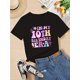 thumbnail image 1 of In My 10th Birthday Era" Graphic Tee for Girls - Soft & Comfy Crew Neck Short Sleeve T-Shirt, Vibrant Colorful Print, Casual Summer Top, Fits Ages 8-14, 1 of 6
