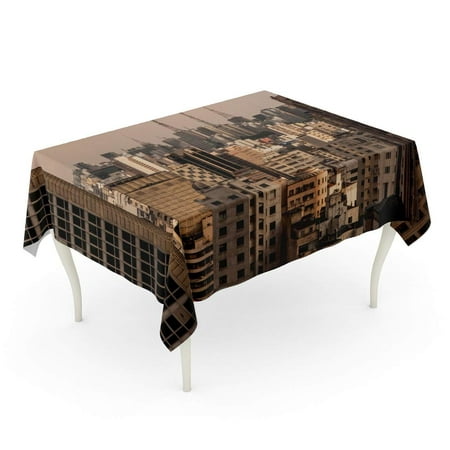 KDAGR Brazil The Metropolis Architecture Eclectic Buildings City Paulo Towers Urban Tablecloth Table Desk Cover Home Party Decor 60x104 (Best Party Cities In Brazil)