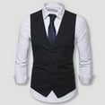 thumbnail image 3 of Men's V-Neck Suit Vests Slim Fit Business Dress Vest Waistcoat Formal Sleeveless Tuxedo Jacket, 3 of 7