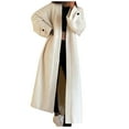 thumbnail image 2 of Usmixi Winter Womens Trench Coats Womens Long Coats Winter Cozy Knitted Ribbed Sweater Cardigan Overcoat Casual Solid Long Sleeve Open Front Trench Jackets Up to 65% off, 2 of 4