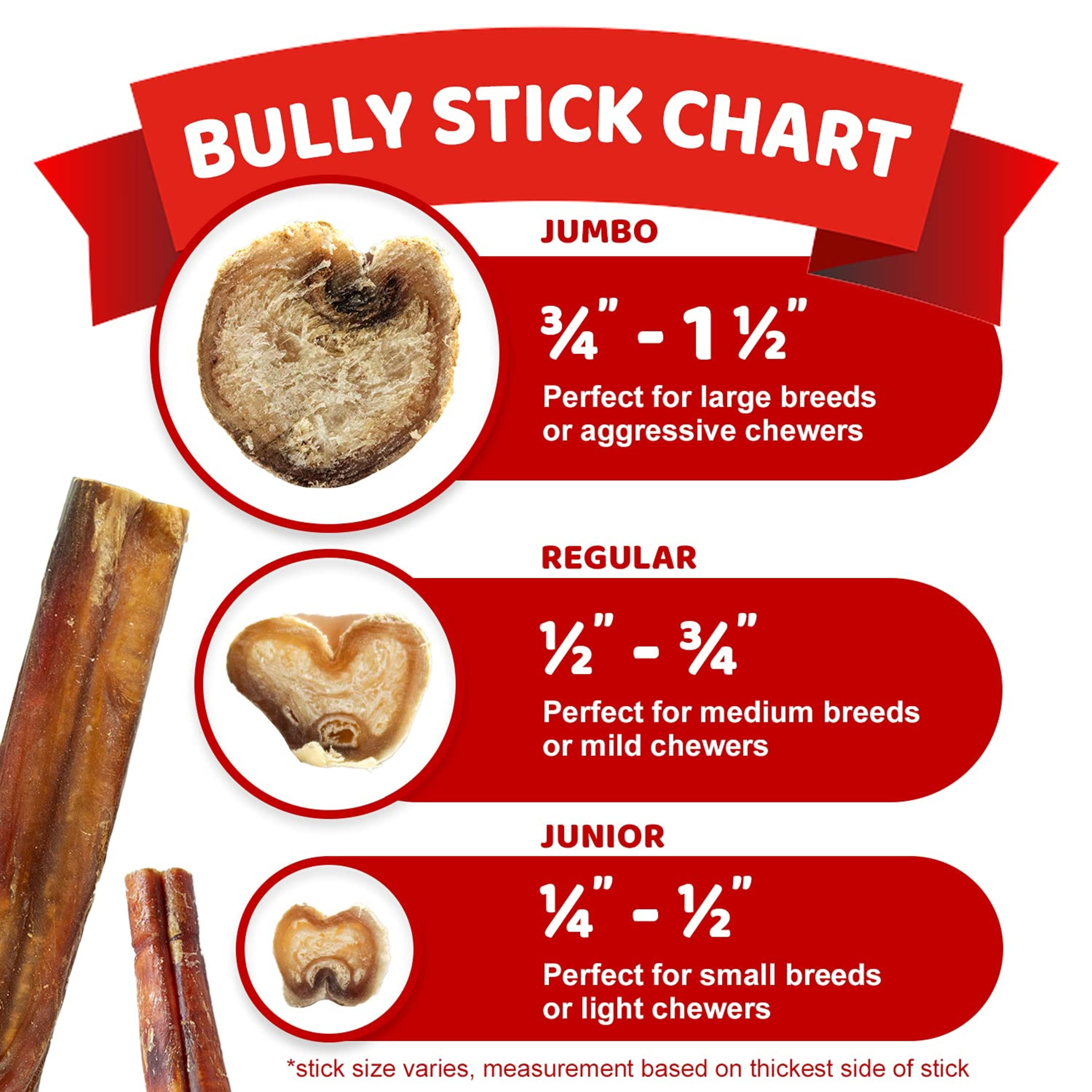 Downtown Pet Supply Bully Sticks For Dogs Free Range Dog Chews 12 Pack