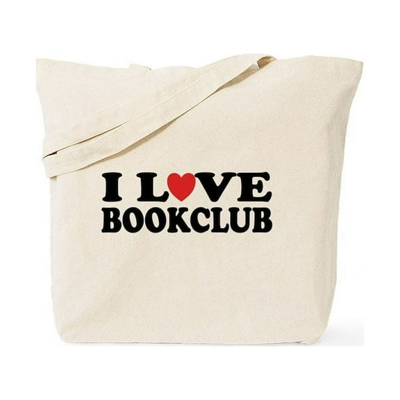 CafePress - I Love Book Club Tote Bag - Unisex Canvas Tote Bag, Beige, 1-Piece