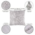 thumbnail image 4 of Silver Flowers Cotton Embroidered Square Decorative Pillow in Gray, 4 of 11