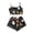 Black, variant on Weebloom Halloween Womens Pajama Set Pumpkin Sleeveless Camisole Silk Satin Pajamas Set 3Pcs Floral Lace Sleepwear Nightwear Pjs Loungewear White L