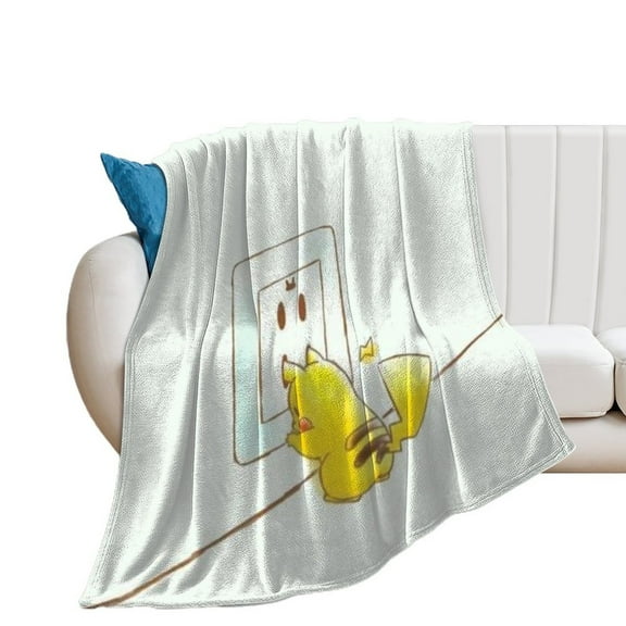 Anime Pokemon Blankets Pikachu Throw Blanket 40"*50" (100*130cm) Pikachu Merch for Kids